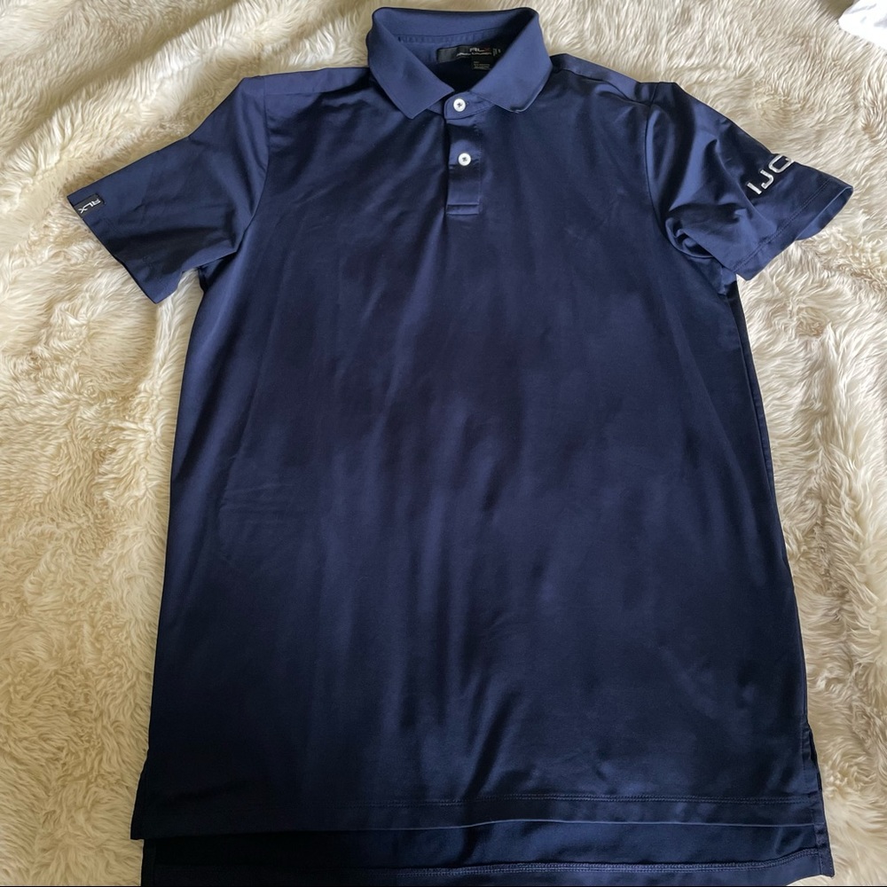Men’s RLX Ralph Lauren navy golf polo